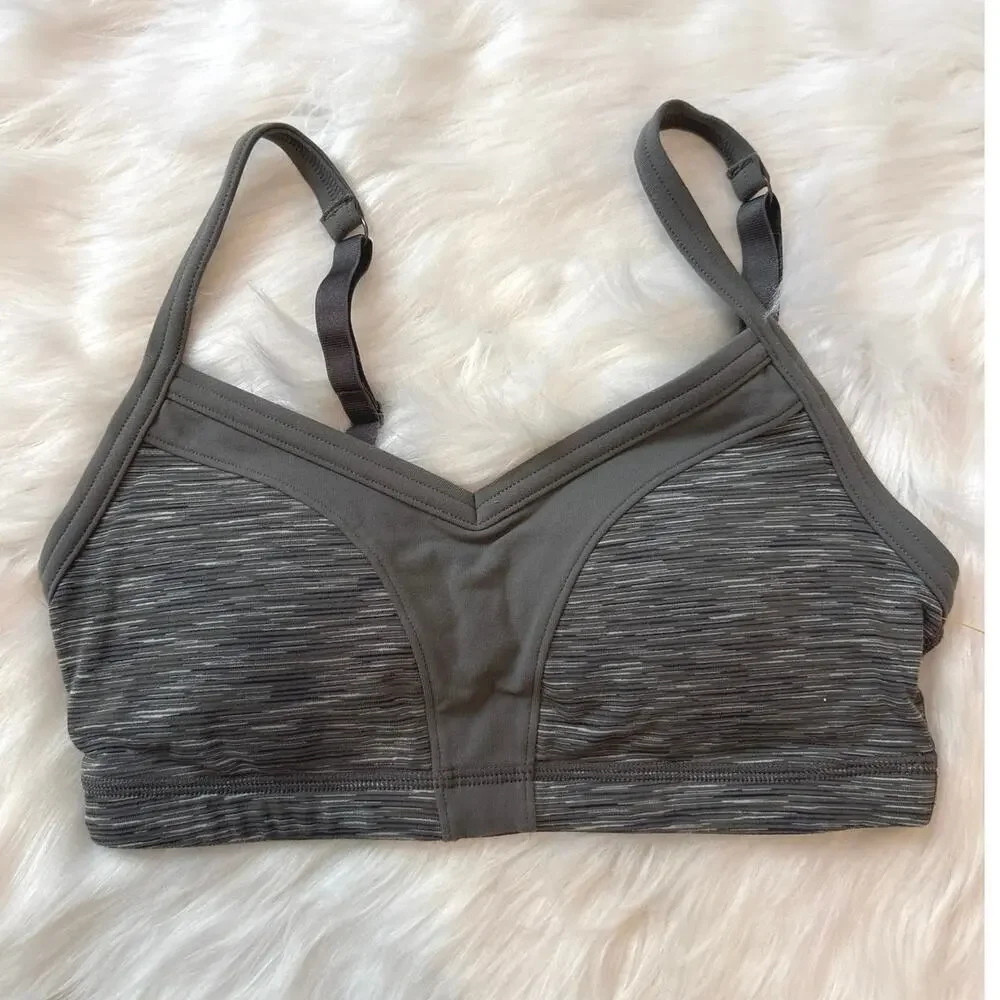 Lucy NWT Gray Spacedye Moisture Wicking Hatha Yoga Bra Size XS